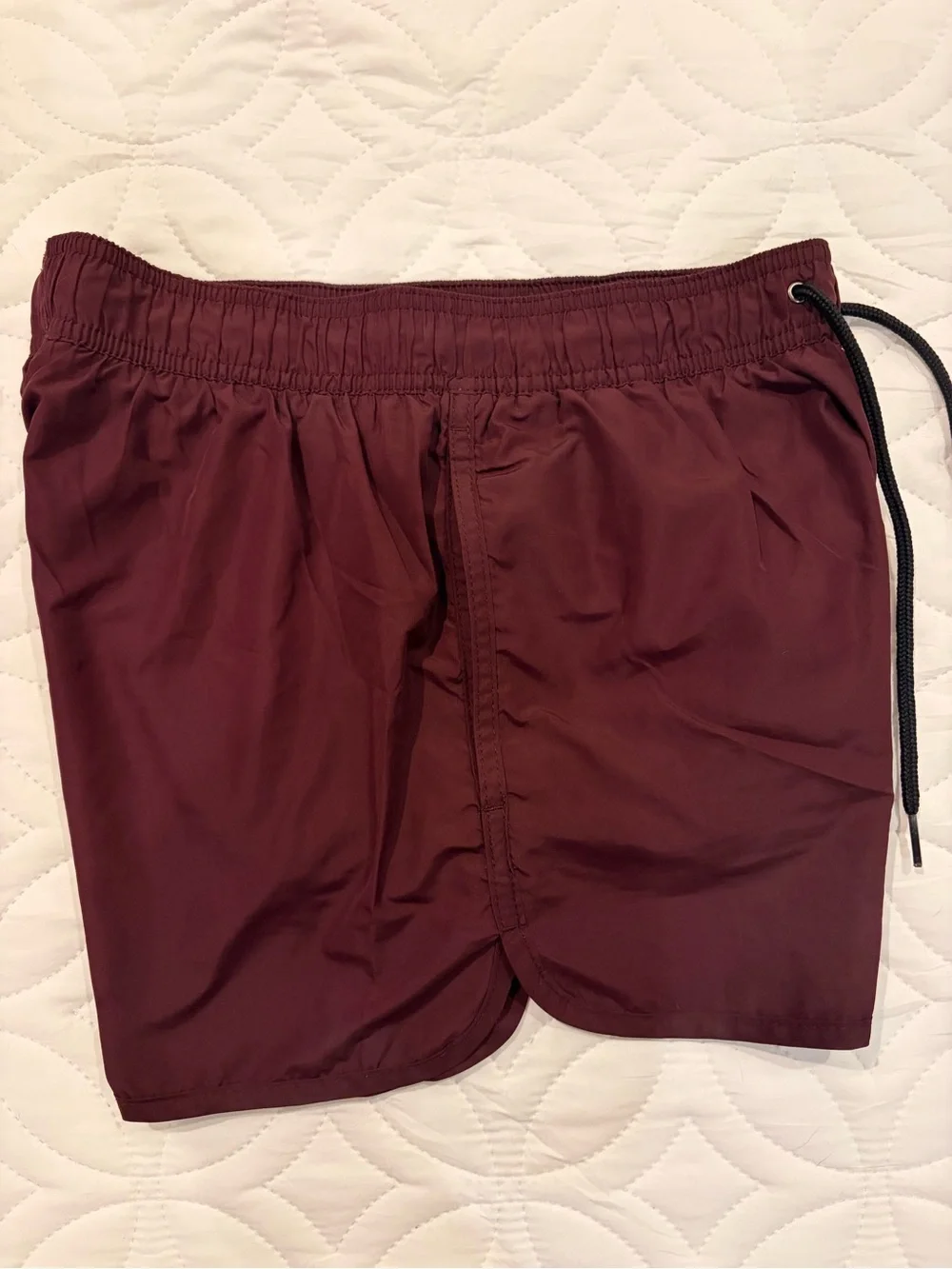 H&M Men's Burgundy Athletic Swim Shorts